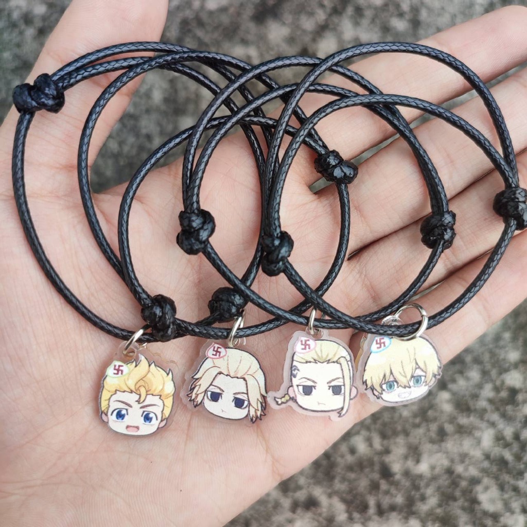 Gelang Anime - Bracelet Tokyo Revengers versi kaitan gantungan akrilik Mikey Draken Takemichi Chifuyu