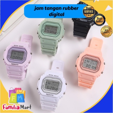 Jam Tangan Fashion Korea Style Rubber Dgiital Led Murah Karet Sport Pria Wanita Couple