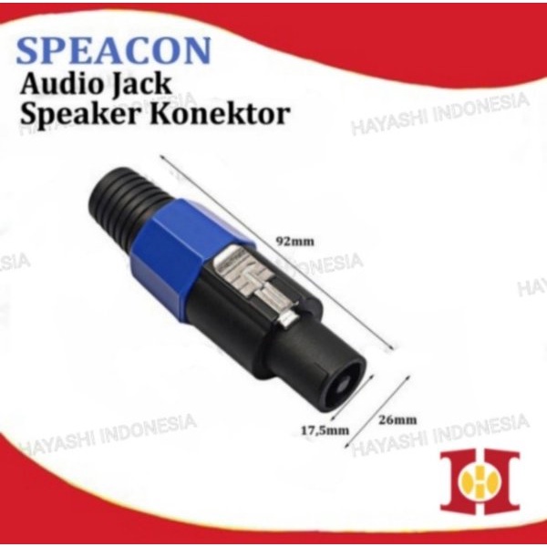 Jack Soket Konektor Audio Speakon Spicon Speaker Male Female