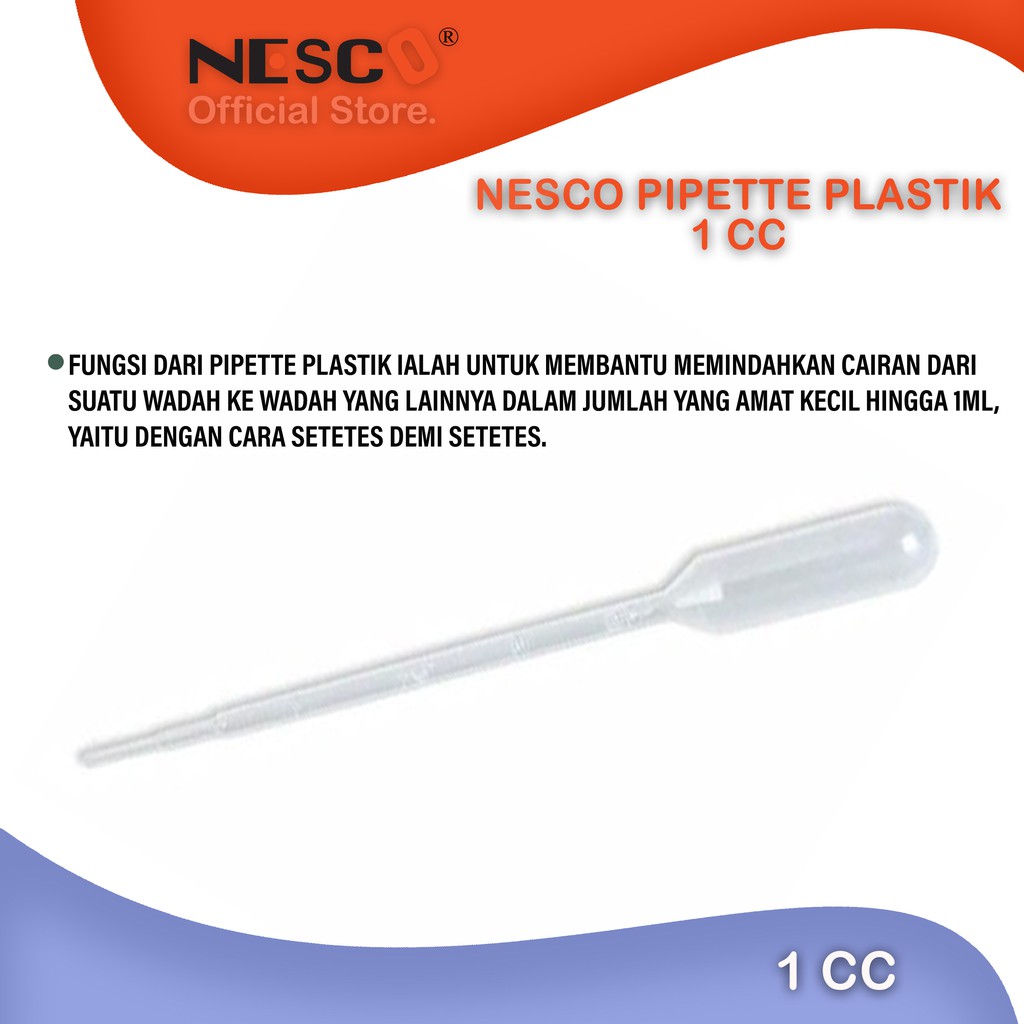 Nesco Pipette Plastik 0.1-5cc, Best Seller