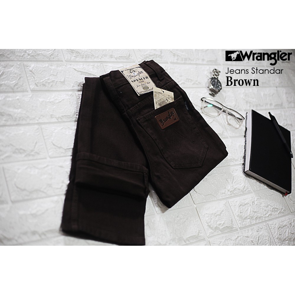 CELANA JEANS PRIA WRANGLE'R STANDAR-Cokelat