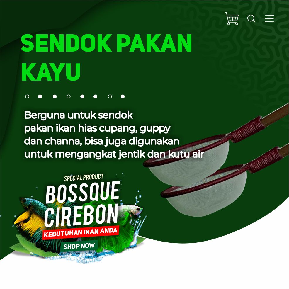 Serokan KAYU SENDOK PAKAN Ikan Chana Cupang Seser Saringan Sauk Ikan Hias Jentik Kutu Air