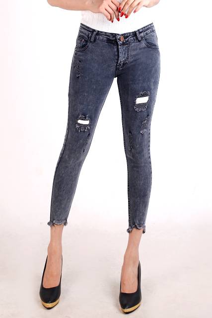 Celana Ripped Skinny jeans Wanita JSK jeans