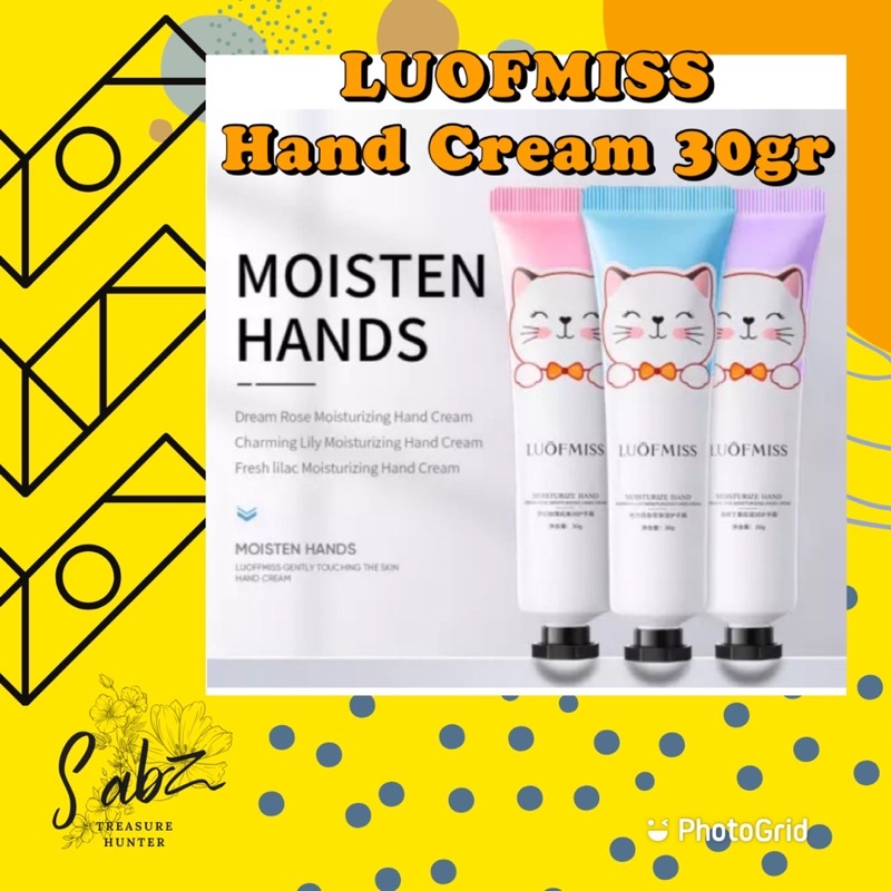 LUOFMISS Hand Cream Lotion Pewangi Pelembab Tangan plant extract 30gr