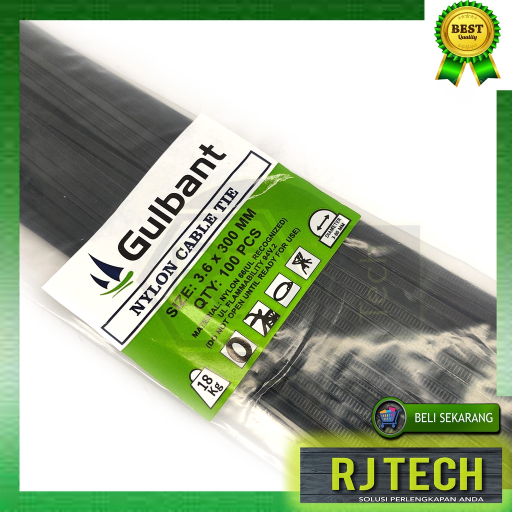 KABEL TIES 3.6X300-HITAM