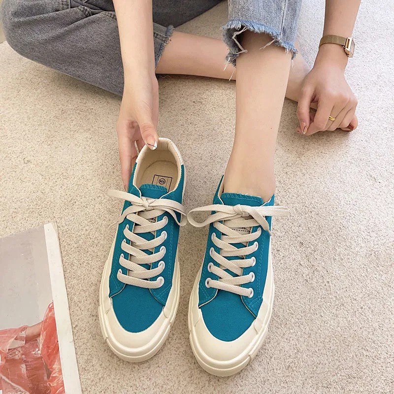 Sneakers Canvas Wanita  Sepatu Cewek Sepatu Warna dengan Model Terbaru Trendy dan Elegan Sepatu Kanvas Wanita Modern Indah