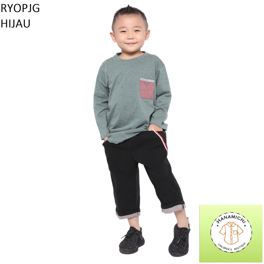 Hanamichi RYOPJG Baju T Shirt Kaos Anak Basic Murah Lengan Panjang