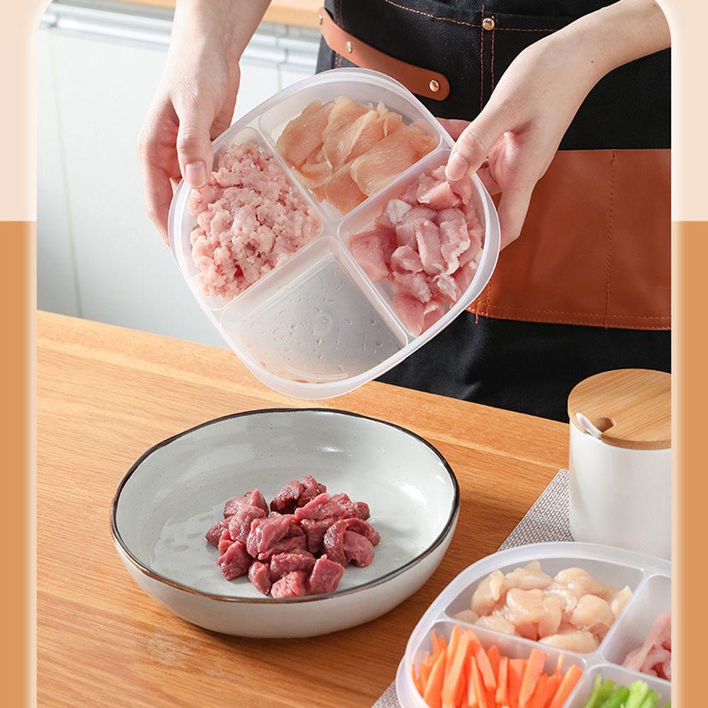 Solighter Kotak Penyimpanan Kulkas Transparan Kitchen Organizer Frozen Dengan Tutup