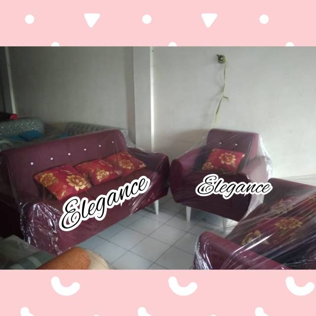 Sofa Retro 321 SET Meja Kaca Pekanbaru saja