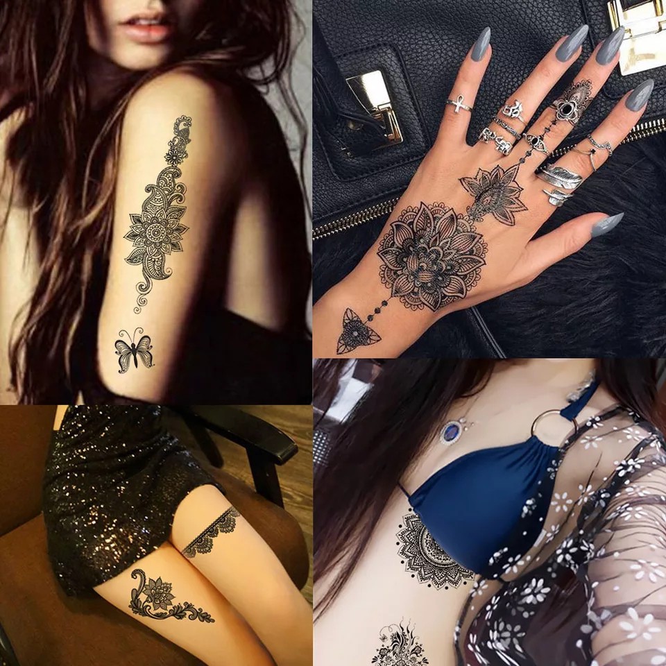 Tatto Model Hena hitam india mandala acara pernikahan