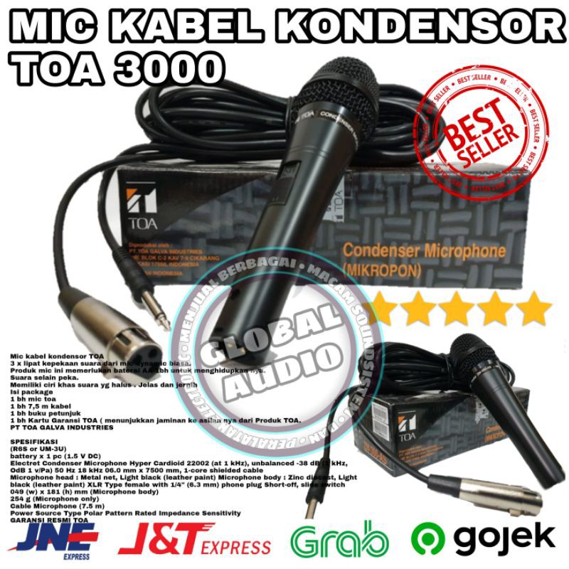 Mic Kabel TOA ZM 300 Original , Mic Kabel Bagus Murah Toa 300 , Bisa COD