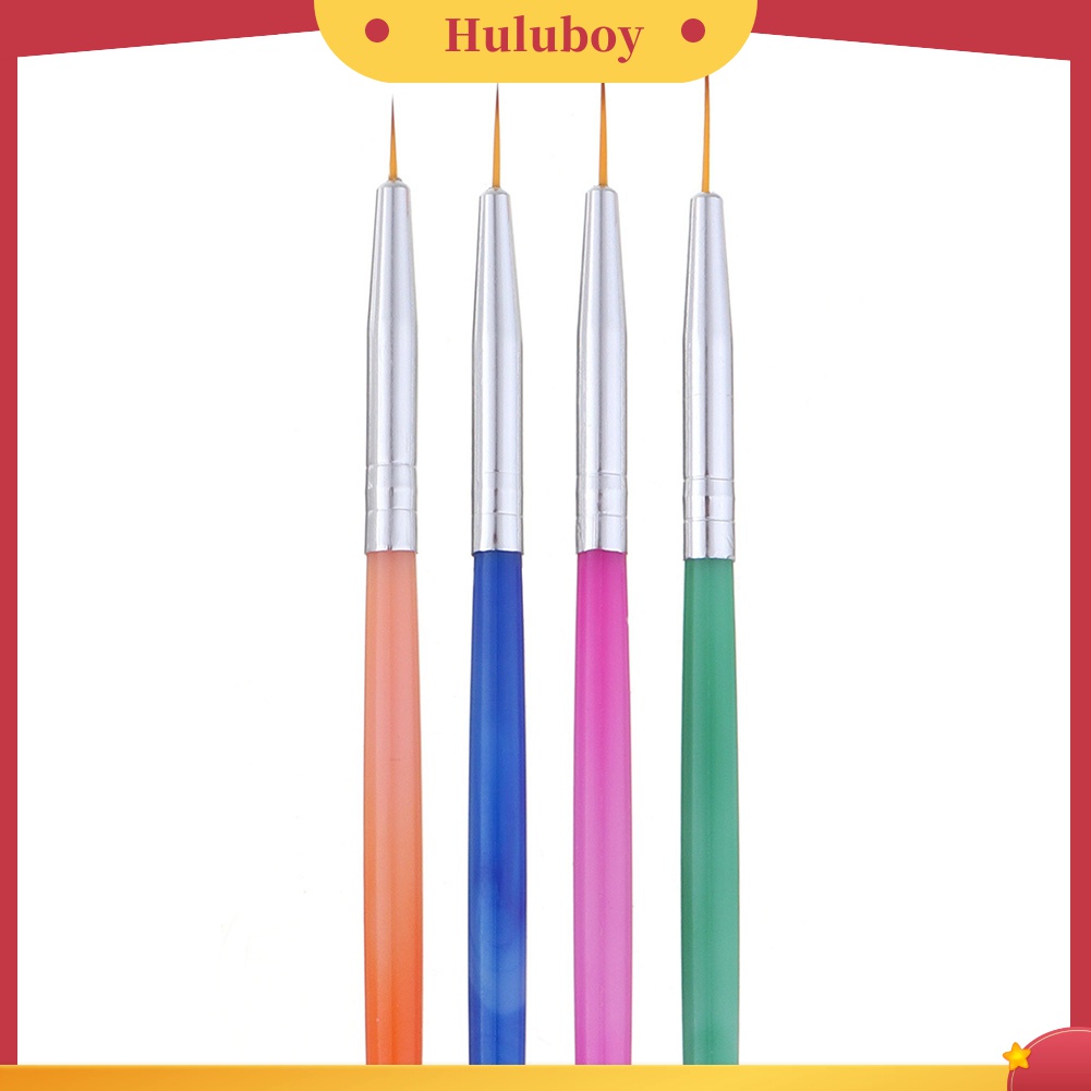 Huluboy Huluboy♡ 4pcs / Set Brush Pen Untuk Menggambar Garis Warna Campur