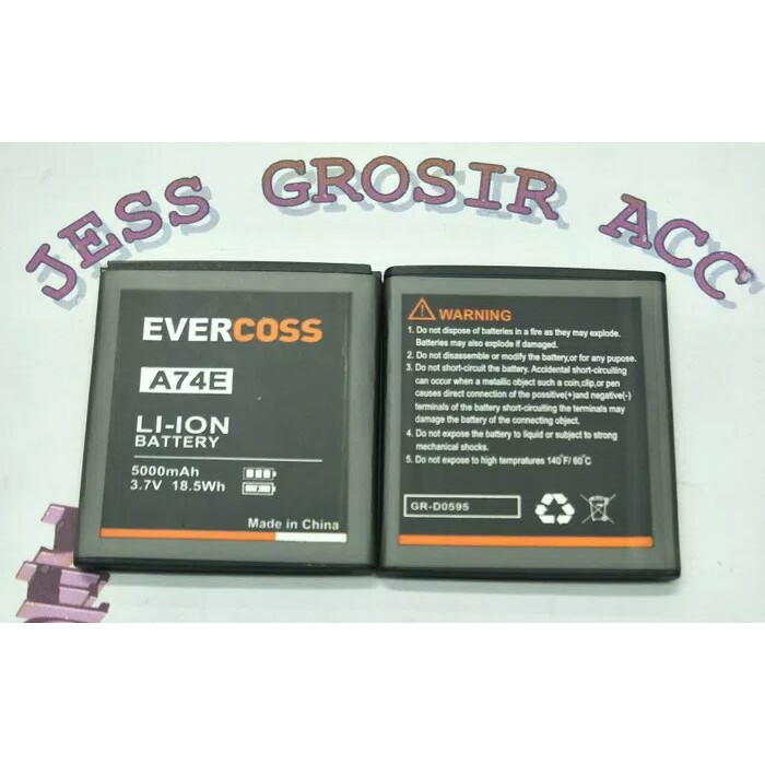 Baterai Battery Evercross Evercoss Cross A74E Double Power 5000Mah