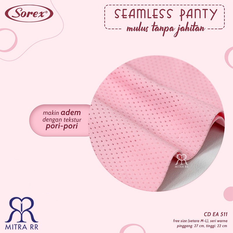 CD SOREX EA511 EA510 – Celana Dalam Wanita Tanpa Jahitan Seamless Panties Anti Nyeplak