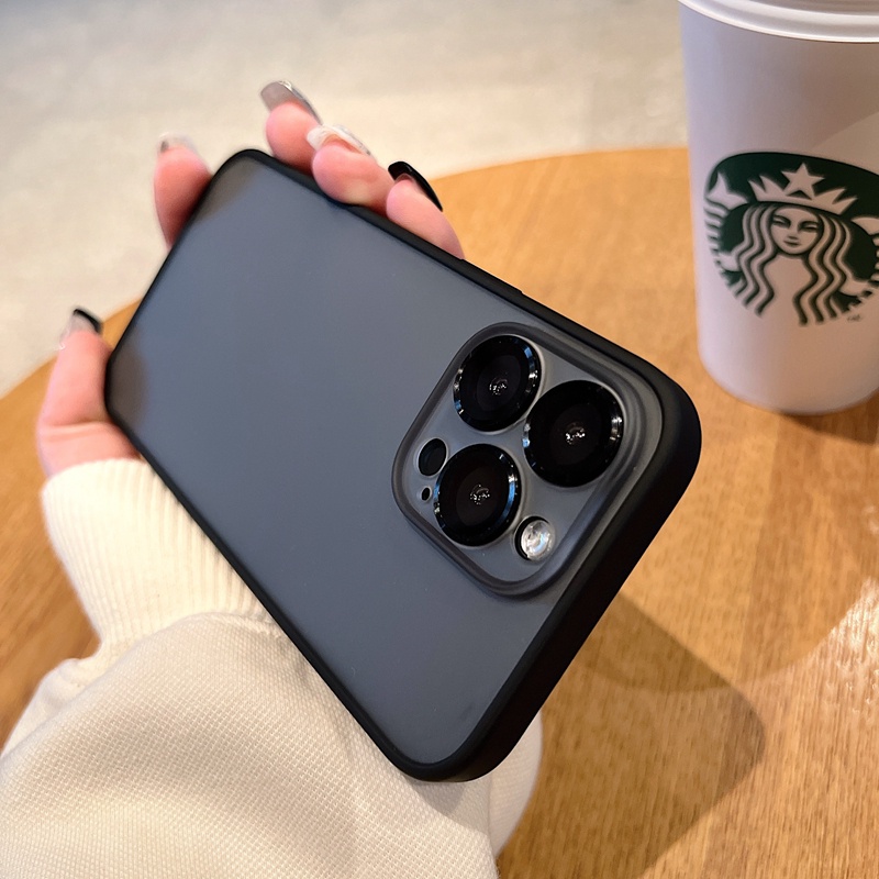 Case Bahan Akrilik Dengan Lensa Film Untuk iPhone 13 Pro max i13 13 mini 12 Pro max