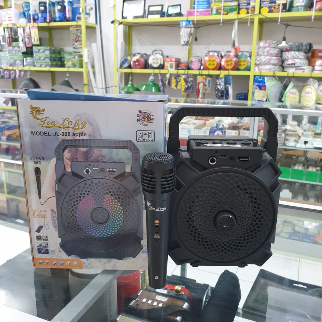 SPEAKER BLUETOOTH KARAOKE JINLONG JL-008 APPLE