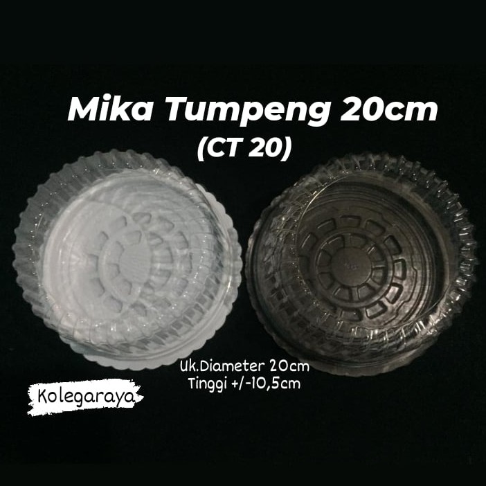 Mika Tumpeng Bulat Mika Tart 20cm CT20 Isi 10 PCS Tersedia Warna Putih dan Coklat