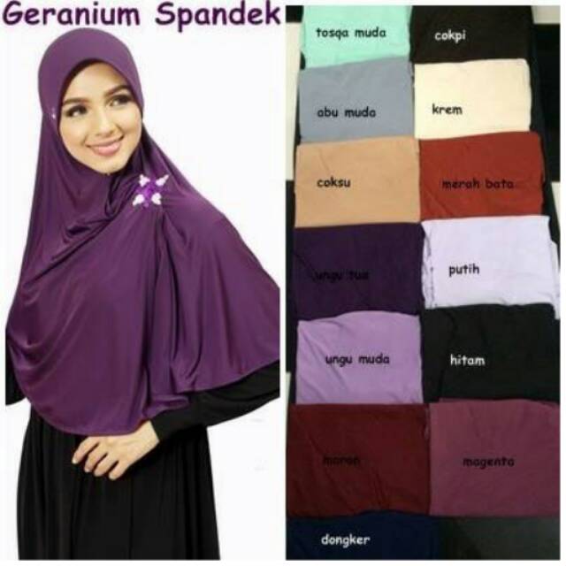 Jilbab Nun Geranium