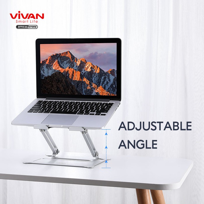 VIVAN VLS01 Laptop Cooling Stand Aluminum Alloy Liftable &amp; Foldable Garansi Original Resmi WOOK