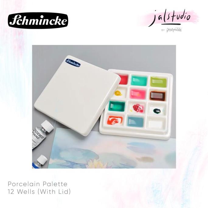 

TERBARUU!! Schmincke Watercolor Porcelain Ceramic Palette 12 Wells Palet Keramik PROMO