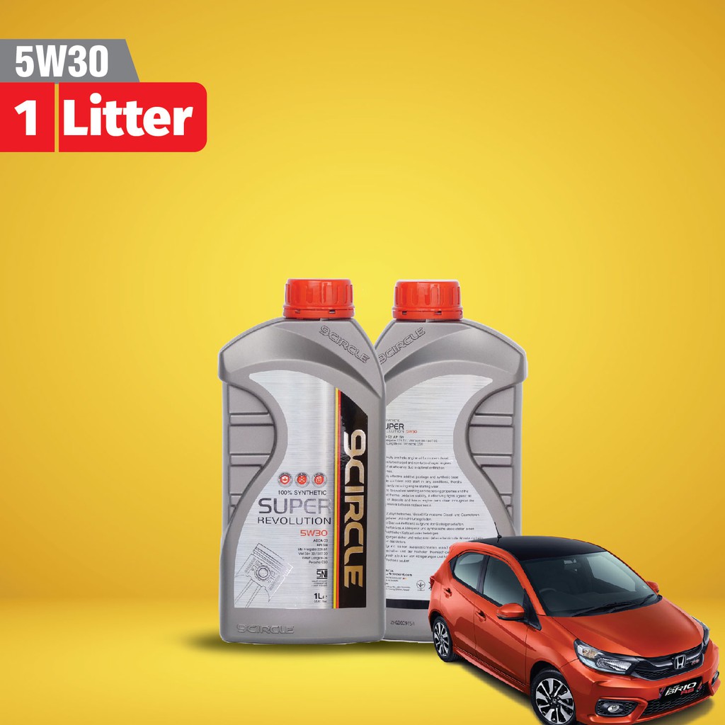 Oli 9Circle Mesin Mobil Brio 100% Synthetic Super Revolution 10W40