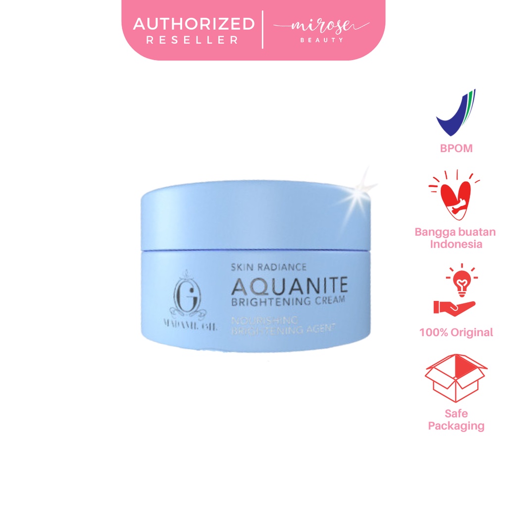 Madame Gie Skin Radiance AQUANITE Brightening Cream - Skincare Wajah Krim Malam Pencerah