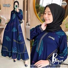 Gamis Wanita Calvin Jeans Diana Busui Tebal Melar Nyaman di Pakai Fane Levila Gamis Muslim Kekinian-BEYZA NAVY