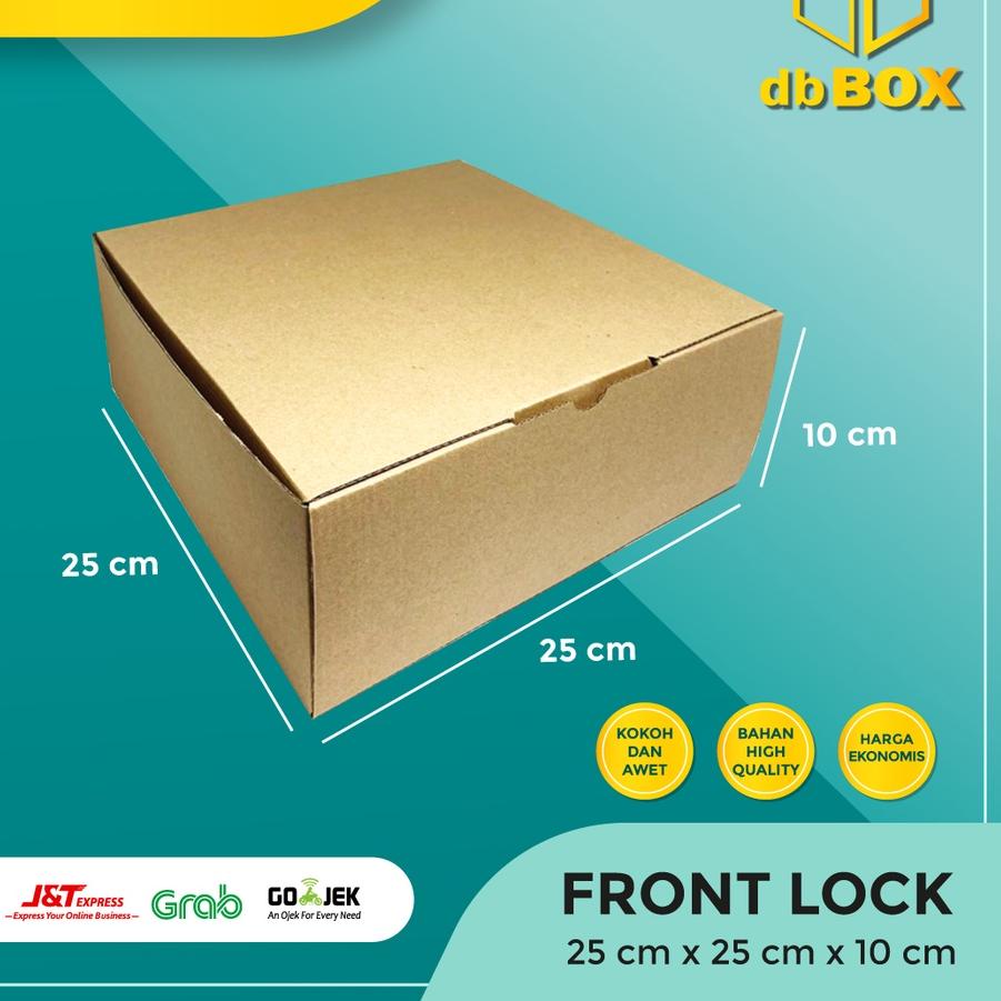 

➪ ( 10 Pcs ) Kardus uk. 25x25x10 cm...Die Cut untuk kotak kue Tart -Aksesoris- dll, model box pizza ✶