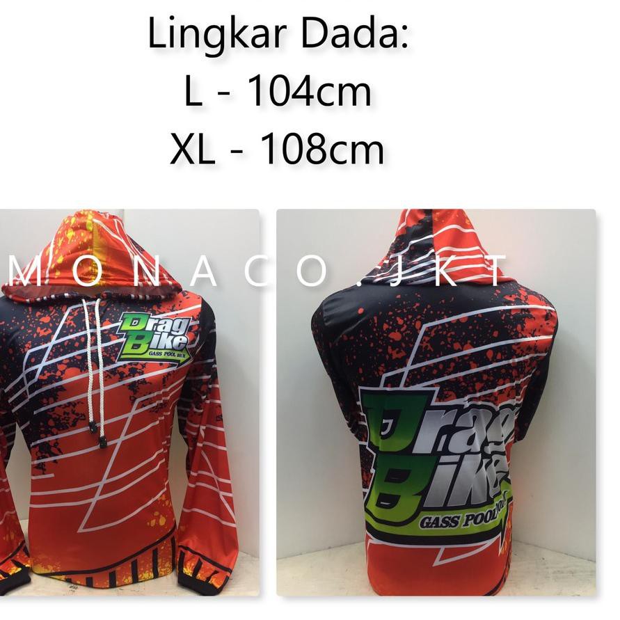 ✪ Jersey Hoodies Baju Balap Motor Cross Drag Bike Gaspol 201m ➢