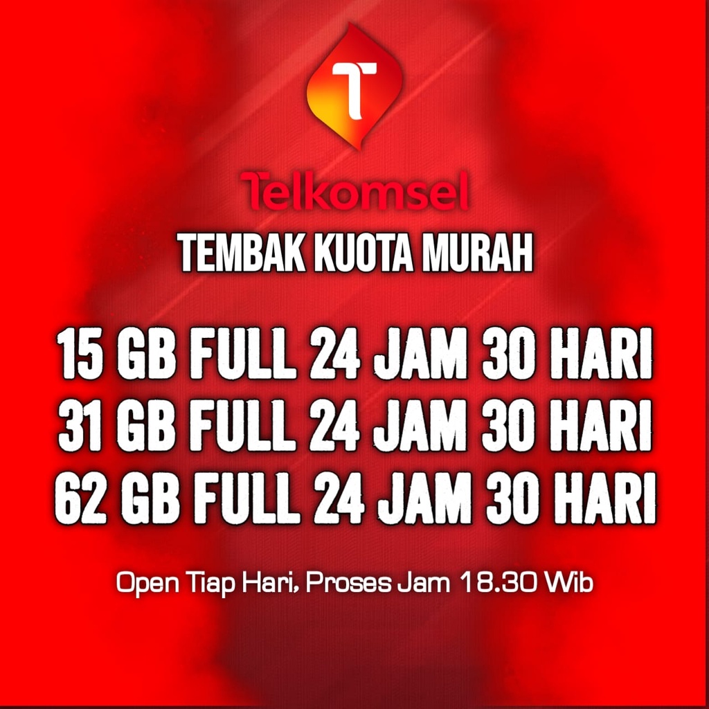 Paket Data Internet Kuota 62gb 50gb Telkomsel Full Flash Reguler 24 Jam Semua Zona Murah