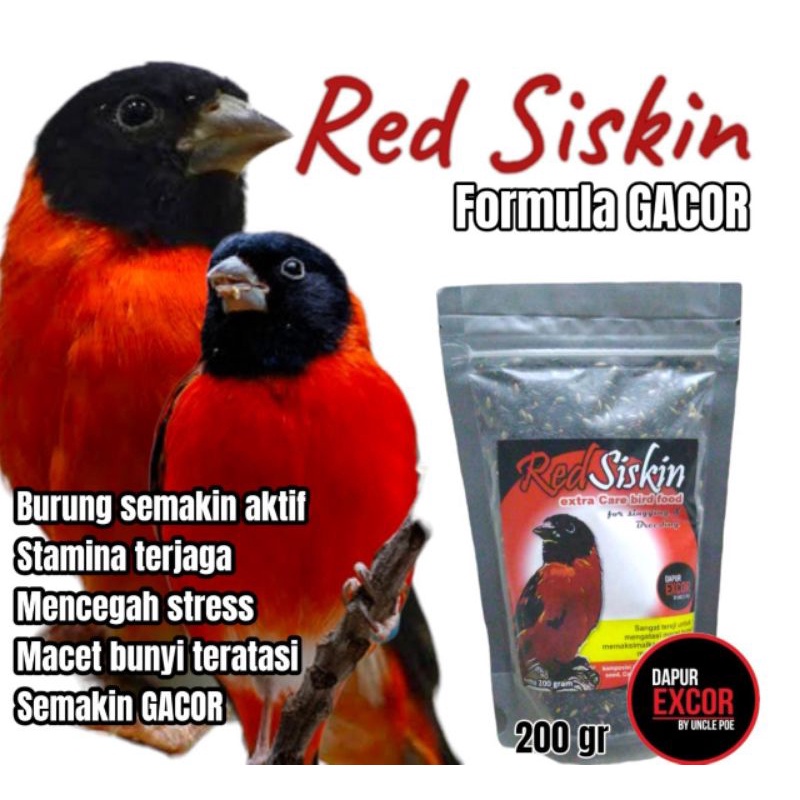 Pakan Red Siskin Gacor Excor - 200gr