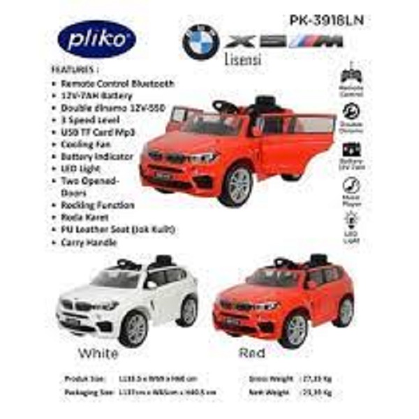 BL - Mainan Anak Mobil Aki Pliko BMW X5 Lisensi PK-3918