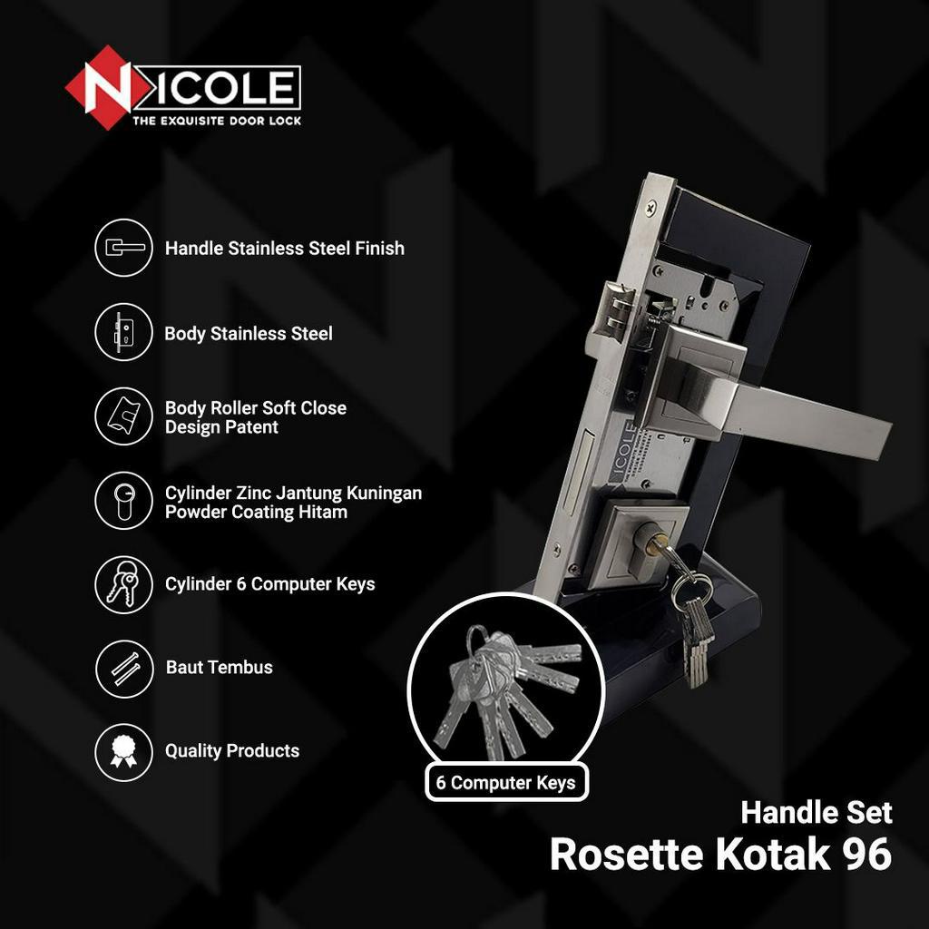 Kunci Pintu Misah / Handle Rosette / Gagang Pintu Set