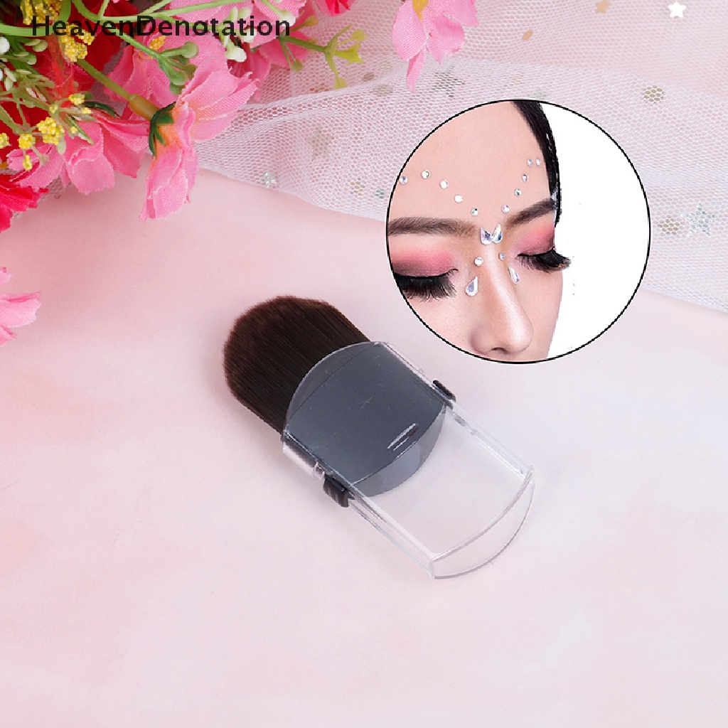 [HeavenDenotation] Mini Blusher Makeup Brush Portable Travel Soft Telescopic Single Face Foundation