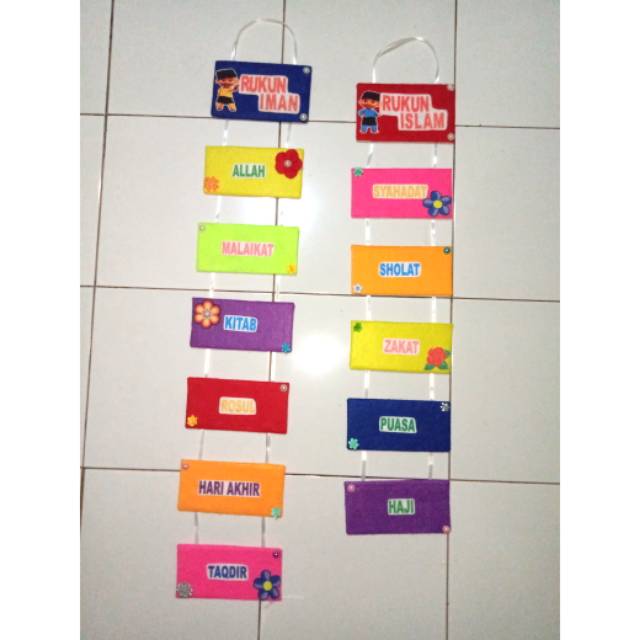 Hanging wall Rukun Islam & Rukun Iman (1 set)