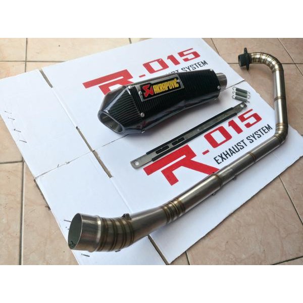 Knalpot Akrapovic Monster GP Carbon Full Set Vixion, Xabre, NVA, NVL