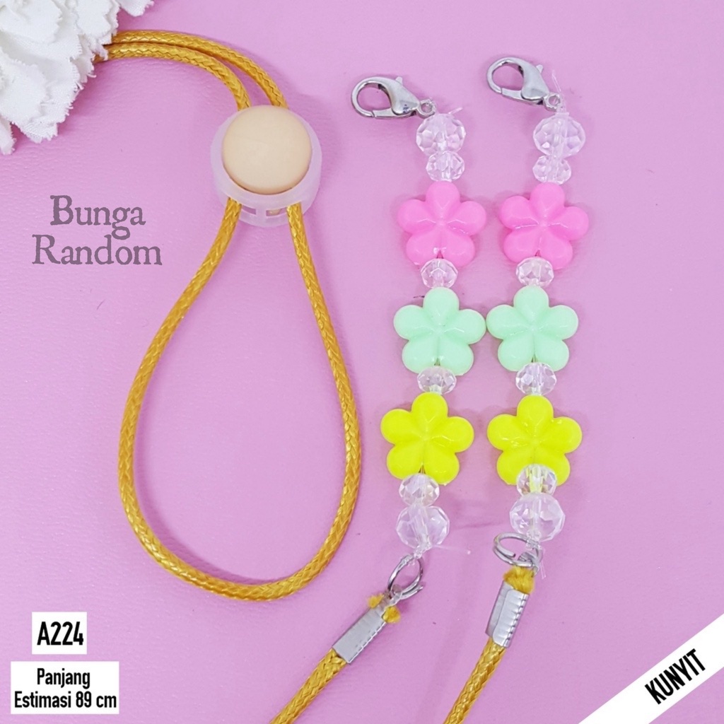 PGX Strap Masker - Kalung Masker - Tali Masker Mute Kristal Kaca Berkilau Aksesoris Fashion A224