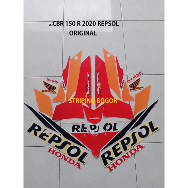 Striping Sticker Motor Honda CBR 150 R Repsol 2020