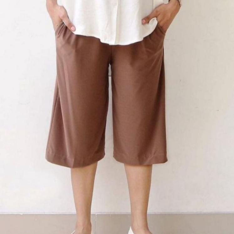 Sudah READY.. SHORT PANTS // CELANA PENDEK WANITA KULOT RAYON PREMIUM 7/8 STANDART ~ JUMBO // DIJAMI