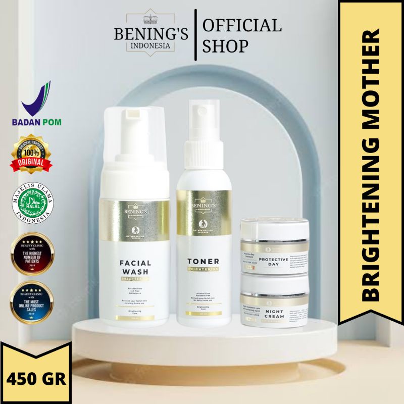 MOTHER EDITION BENINGS SKINCARE DR OKY PRATAMA PAKET BRIGHTENING MENCERAHKAN DAN MEMBUAT GLOWING