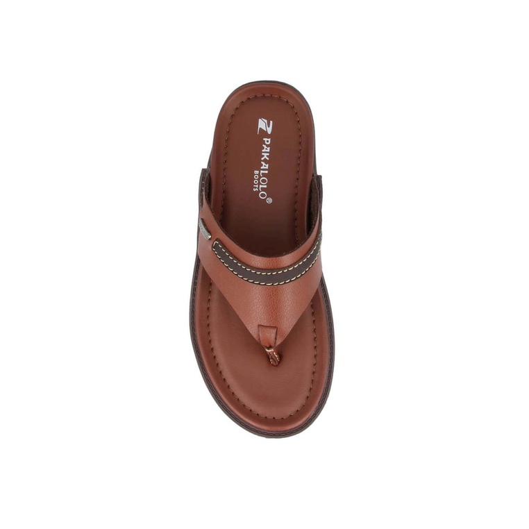 SANDAL JEPIT PAKALOLO PRIA ORIGINAL CASUAL KULIT ASLI COKLAT PB30