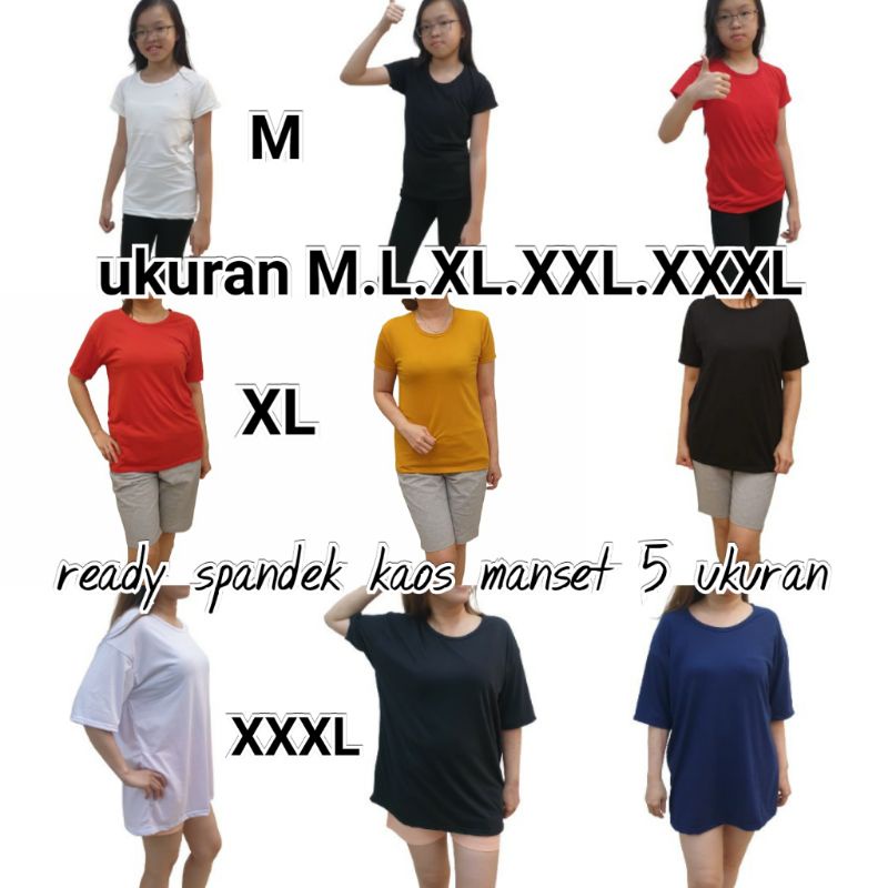 ready M.L.XL.XXL.XXXL.tgn pendek spandek kaos manset