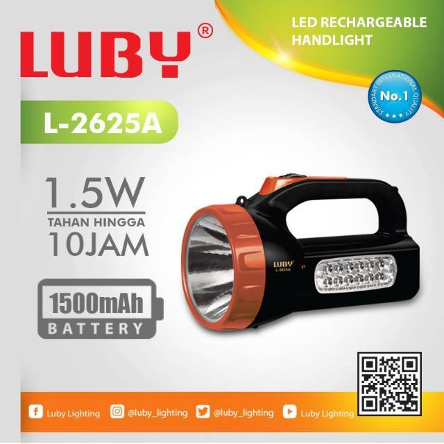 senter luby L- 2625 / L- 2687 emergency senter tangan