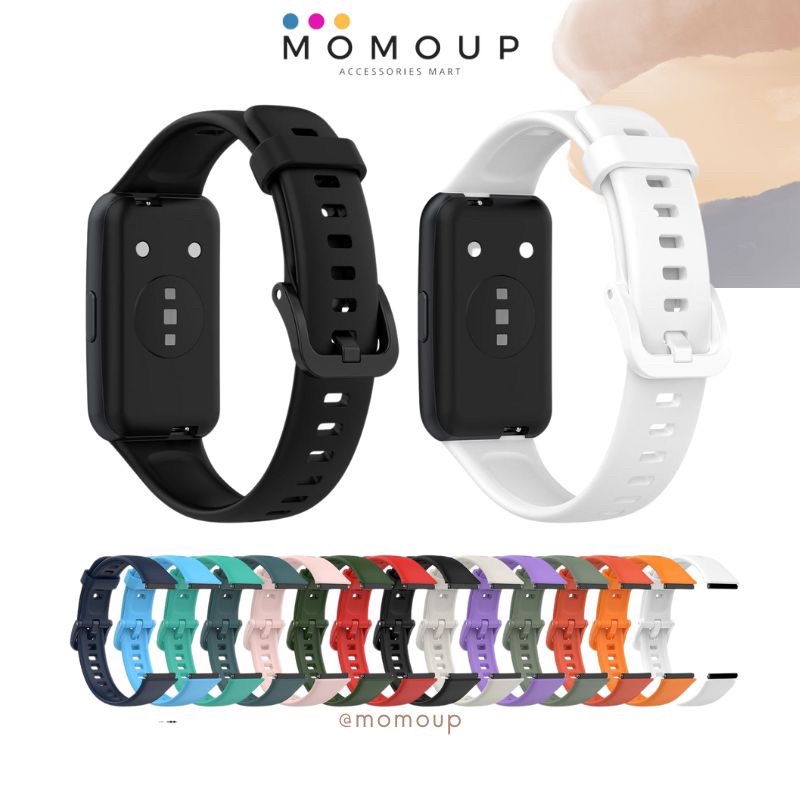 Strap Huawei Band 7 Polos Colors Tali Jam Huawei Band 7 Silikon Polos Berwarna Lembut