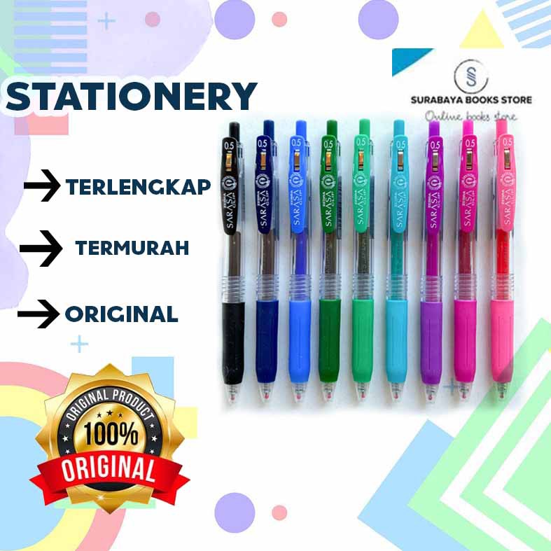 

BALLPOINT / PULPEN SARASA CLIP 0.5 REGULER / BASIC COLOR / WARNA DASAR