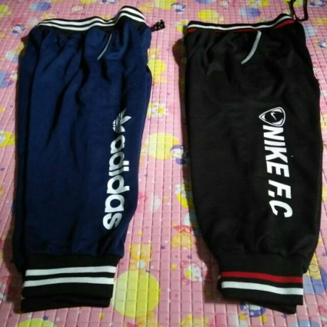 Celana joger sport bahan tebal trening olahraga joging 3/4