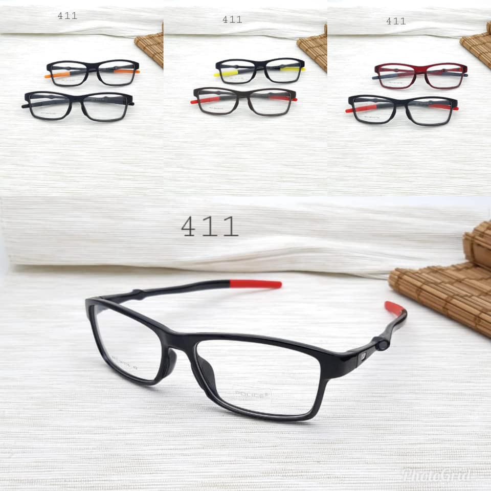 kacamata frame plc pria 411 size 54-16-142