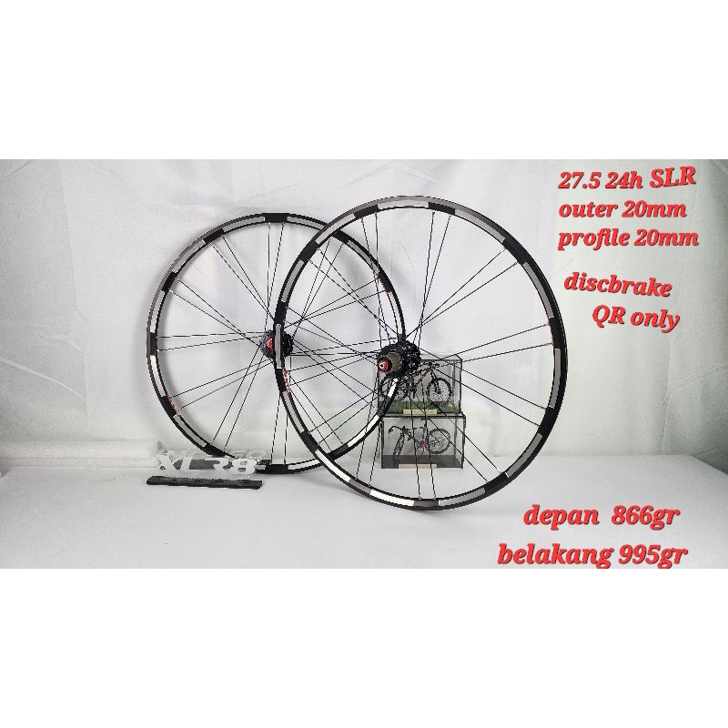 Wheelset 27.5 SLR 24h XLR8 Discbrake MURAH BANGET