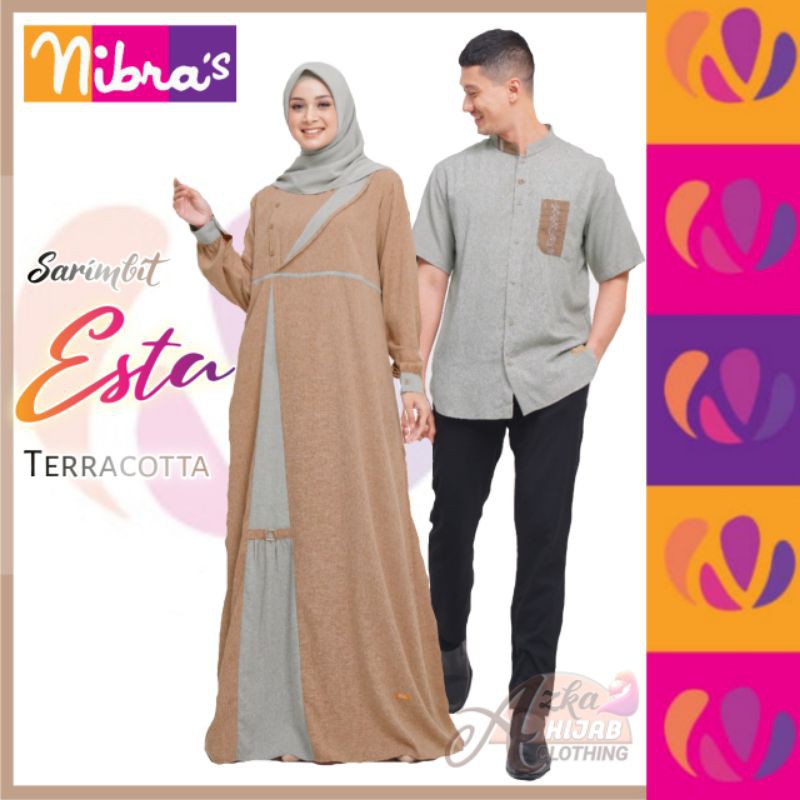 [COD] BAJU COUPLE LEBARAN SARIMBIT NIBRAS 2021 / BAJU MUSLIM COUPLE SUAMI ISTRI / BAJU COUPLE MUSLIM