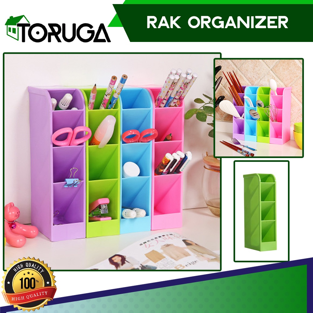 Rak Mini 4 Susun Box Organizer Tempat Penyimpanan Sekat Laci Plastik Storage